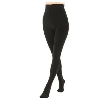 Women's Opaque Fleece Lined Tights, Thermal Tights Small Black