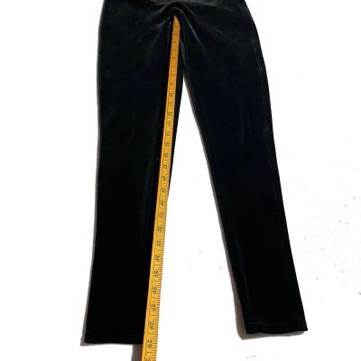Spanx Women’s Black Velvet Leggings Style 2070 Size M Medium Full Length Stretch