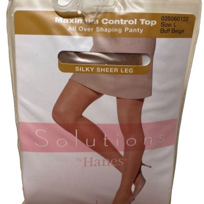 Hanes Solutions - Silky Sheer Leg - Buff Beige Sz L