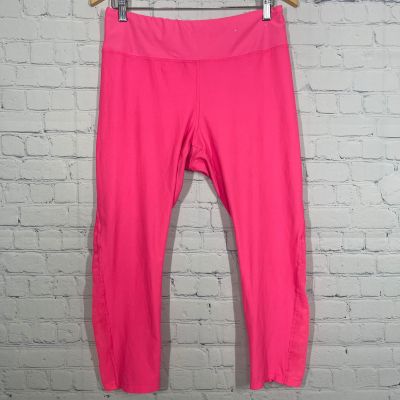 Juicy Couture Leggings Women Large Hot Pink Crop Athleisure Active Workout Pants