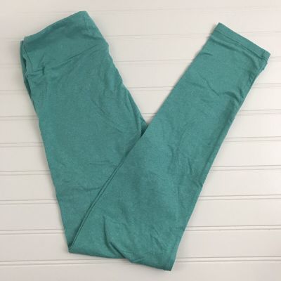 LulaRoe OS Leggings Solid Heather Teal One Size New NWT LLR