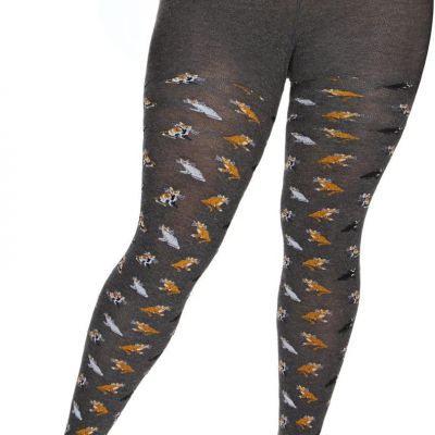 Seamless Sweater Tights with Adorable Kitty Design