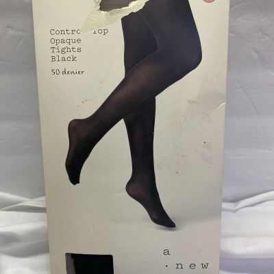 Opaque thights black L/XL 1 pair A new day Pantyhose 50 Denier Control Top ?