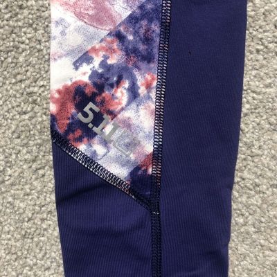 5.11 Tactical Leggings Women Size 2 Hip Pockets Long Purple Star Print