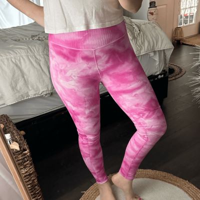 Free People Movement Women’s XS/S Good Karma Pink Tie Dye High Rise Leggings