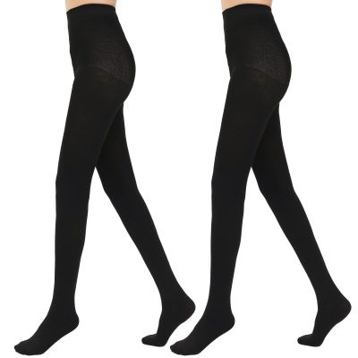 EABERN Cashmere Wool Fleece Lined Tights for Women-2 Pairs Opaque Warm Pantyh...