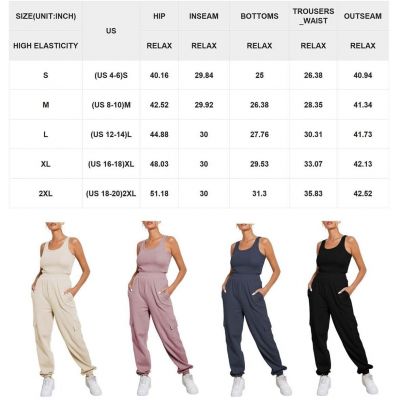 Aleumdr Women's Joggers Pants Cargo Style Waffle Knit Athletic Workout Casual...