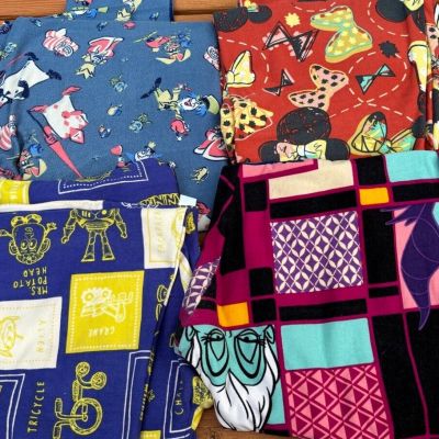 Four Disney Lularoe Tall And Curvy Leggings. Super Cute! Smoke Free Home