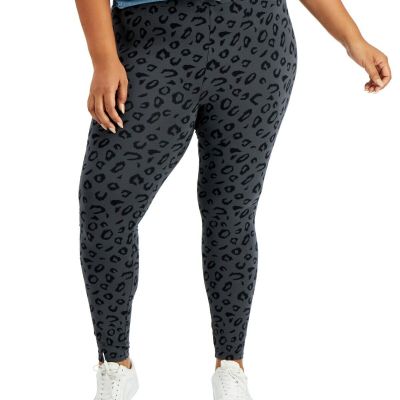 MSRP $22 Style & Co Plus Size Printed Leggings Black Size 0X