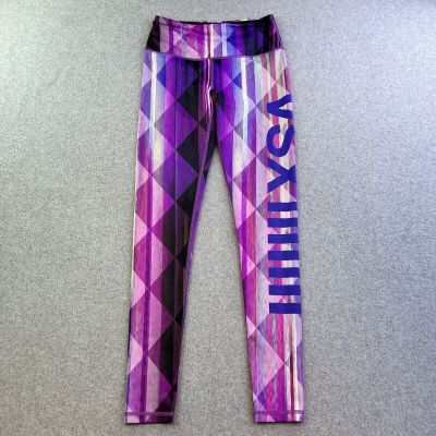 Victoria's Secret VSX Sport Knockout Womens XS Coolant Leggings Geometric Purple