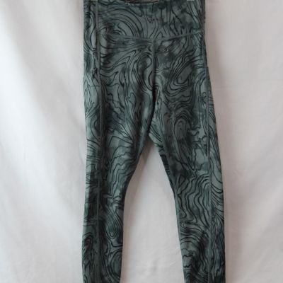 Athleta Women's Teal Marble Pattern Cropped Leggings sz XS