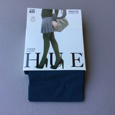 NWT Hue Opaque Tights Non Control 40 Denier Size 1 Poseidon #736G