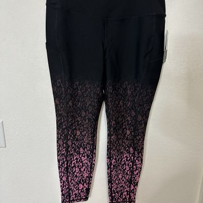 Torrid Active Leopard Gradient Black Full Length Leggings Size 1XL