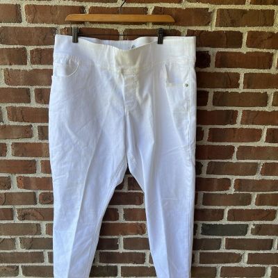 NEW! Soft Surroundings Shorewood Crop Leggings White Size 2X (22W)