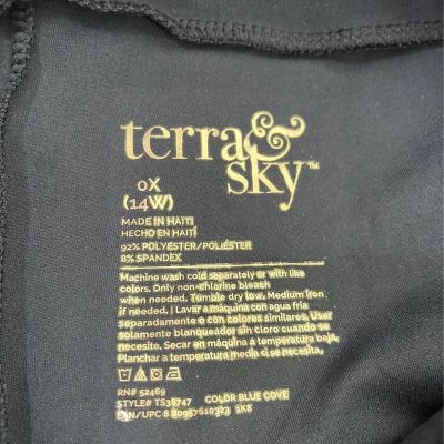 2 pair leggings XL - 0X Terra Sky Size 14 Womens Black Or Blue C3703