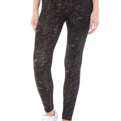 Yoga Style Banded Lined Multi Printed Knit Legging With High Waist