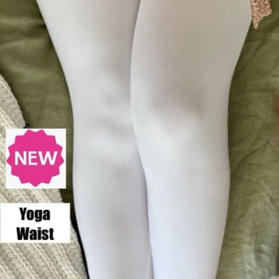 NEW Women OS Solid White YOGA WAIST Leggings  (Feel Soft as Lularoe)