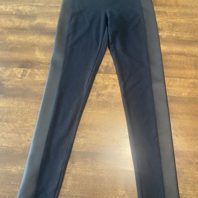 Women’s Express Black Faux Leather Side Panel Leggings Small