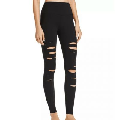 ALO Yoga High-Waist Ripped Warrior Leggings size XS