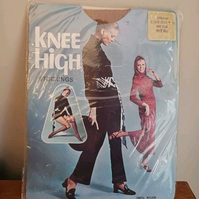 Vtg Knee High Knee HI Stockings SOUTH SEAS #10 One Size New Old Stock