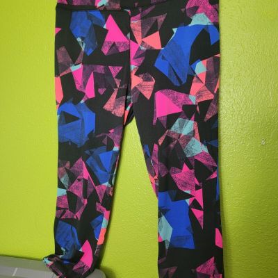 City Streets XL Multi Color Leggings Workout Performance Crop