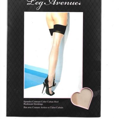 New Leg Avenue Backseam Stockings,Cuban Heel,One Size 90-160lbs