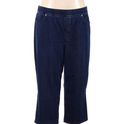 Lands' End Women Blue Jeggings 1X Plus