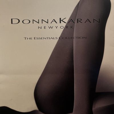 Donna Karan New York Navy Control Top Pantyhose Onyx Opaque Satin Medium