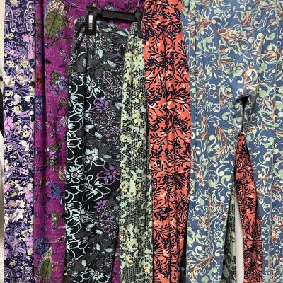 Lularoe OS leggings - Vintage “Spring Floral” Patterns - Lot Of 6!