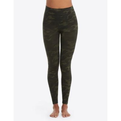 Spanx Green Camo Leggings Stretchy Pants Sz M