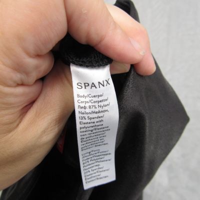 Spanx Faux Leather Moto Leggings In Very Black Size Large