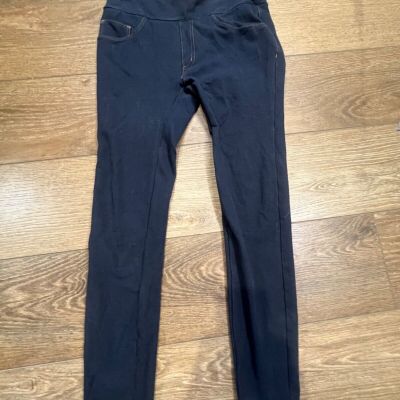 Spanx Jean-ish Ankle Leggings Size Medium Blue Dark Wash Jeans Style