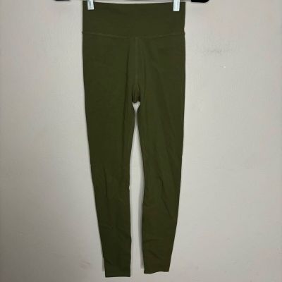 Madewell MWL Women's Legging Extra Small Olive Green High Rise Knit Athletic