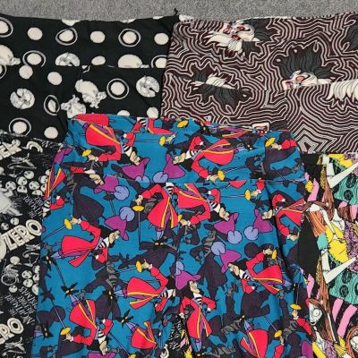 Lularue OS Leggins Disney Capt Hook Sally Jack Skellington Cruella Deville 5 Pcs