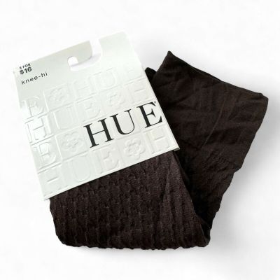 HUE Quatrefoil Knee High Espresso Womens One Size 1 Pair | U13070 | NEW