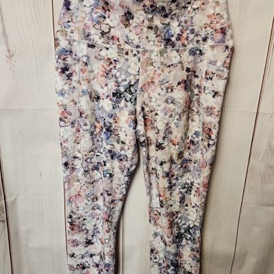 Rbx Women's Size M Purple Floral Leggings