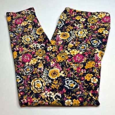 NEW LuLaRoe TC Leggings YELLOW GOLD PINK BLUE Wildflower PEONY Flower Beautiful