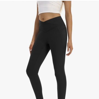 Blaosn Crossover Leggings For Women High Waisted Black - Size S