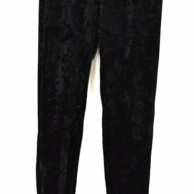 Fashion Nova Womens Black Elastic Waist Stretch Fit Pull On Velvet Leggings S