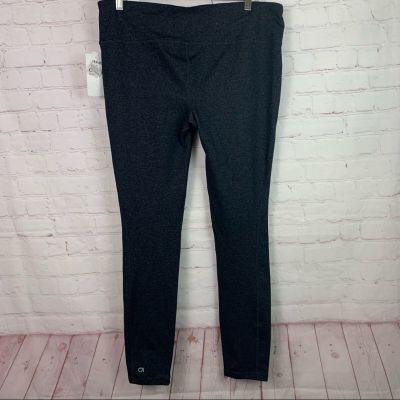 New GapFit gfast charcoal gray heather full length workout leggings Size XL