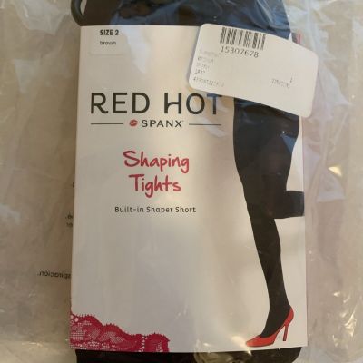 NWT SPANX Red Hot Shaping Tights Brown 2