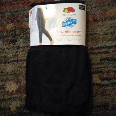 Fruit of The Loom Waffle base layer pants Black Size XXXL (22) NEW WITH TAGS