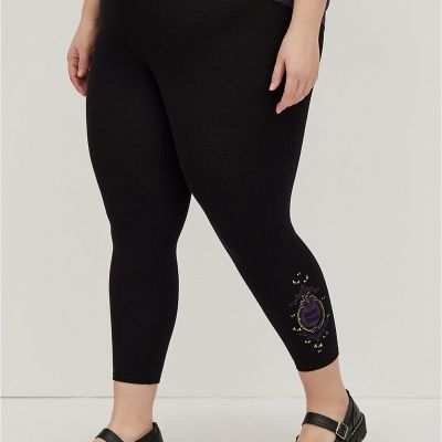 Torrid Disney Haunted Mansion Crop Leggings Black NWT New 0X