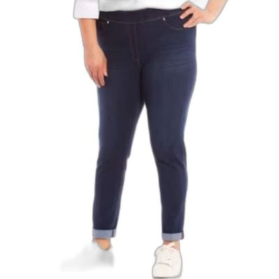 Slim Factor Jeans Women's Plus Size 3X  Classic Waist Cuffed Pull-On Jeans NWT