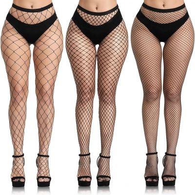 3 PCS Black Fishnet Stockings for Women, Fish Nets Women Tights, Fishnet Tights