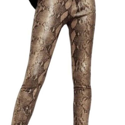 Zara Pull On Snake Print Leggings Size XS Elastic Waistband - Snake - Animal