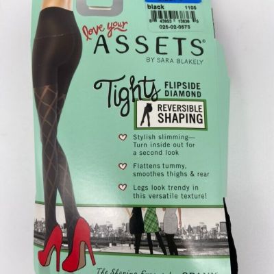 Love Your Assets Sara Reversible Shaping Tights Sz 4 180 - 220 Black Diamond