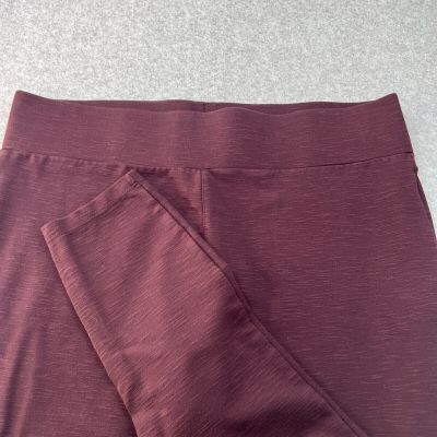 Matty M Leggings Women's Stretch Pants Burgundy  Red Stretch Waistband Size XL