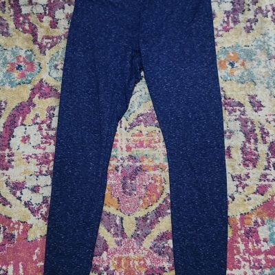 Women's ATHLETIC WORKS Size Small Blue Leggings Workout Sport Activewear Gym Run