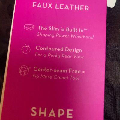 Spanx Womens Faux Leather Camo Leggings Black/Gray Plus Sz 3X NWT